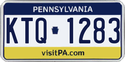 PA license plate KTQ1283
