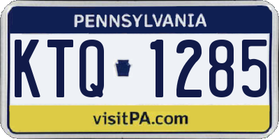 PA license plate KTQ1285
