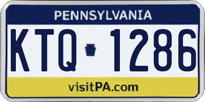 PA license plate KTQ1286