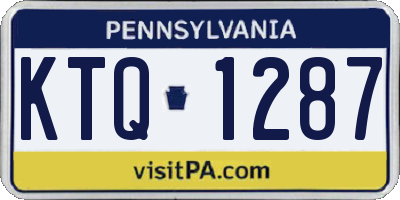 PA license plate KTQ1287