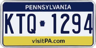 PA license plate KTQ1294