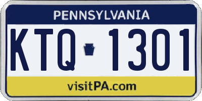 PA license plate KTQ1301
