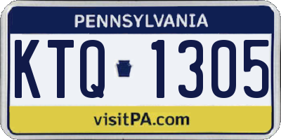 PA license plate KTQ1305