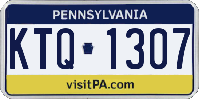 PA license plate KTQ1307
