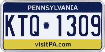 PA license plate KTQ1309