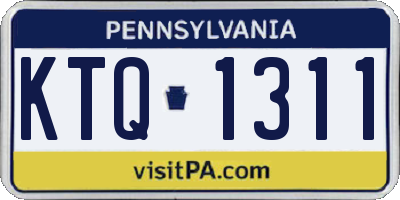 PA license plate KTQ1311