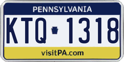 PA license plate KTQ1318