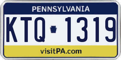 PA license plate KTQ1319