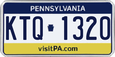 PA license plate KTQ1320