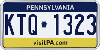 PA license plate KTQ1323