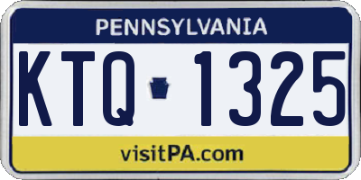 PA license plate KTQ1325