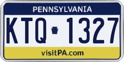 PA license plate KTQ1327