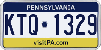 PA license plate KTQ1329