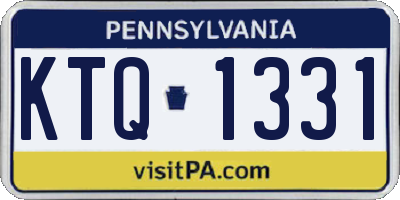 PA license plate KTQ1331