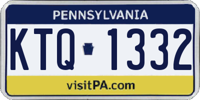 PA license plate KTQ1332
