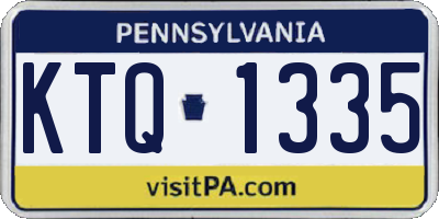 PA license plate KTQ1335