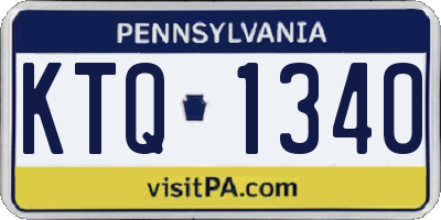 PA license plate KTQ1340