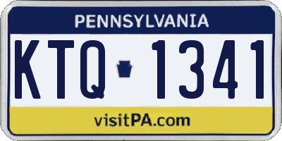 PA license plate KTQ1341