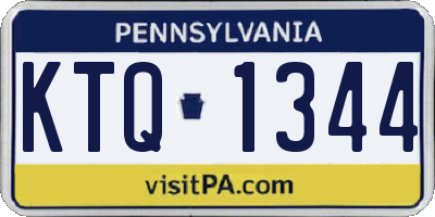 PA license plate KTQ1344