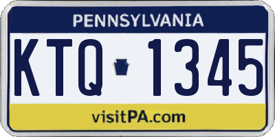 PA license plate KTQ1345