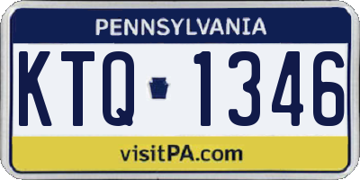 PA license plate KTQ1346