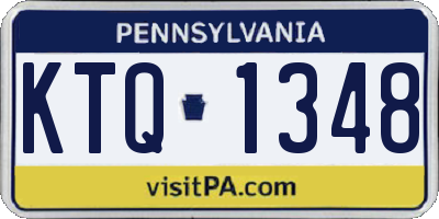 PA license plate KTQ1348