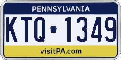 PA license plate KTQ1349