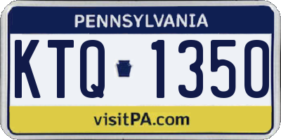 PA license plate KTQ1350