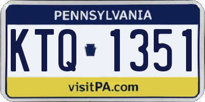 PA license plate KTQ1351
