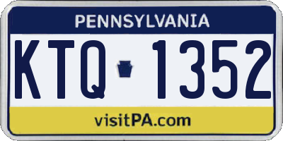 PA license plate KTQ1352
