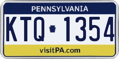 PA license plate KTQ1354