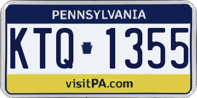 PA license plate KTQ1355