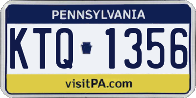PA license plate KTQ1356
