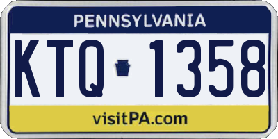 PA license plate KTQ1358