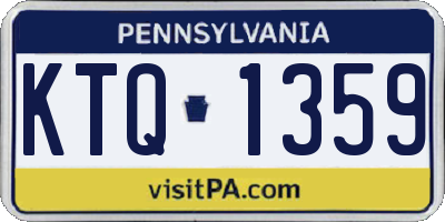 PA license plate KTQ1359