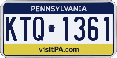 PA license plate KTQ1361