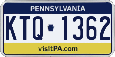 PA license plate KTQ1362
