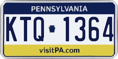PA license plate KTQ1364