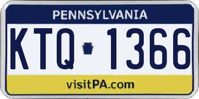 PA license plate KTQ1366