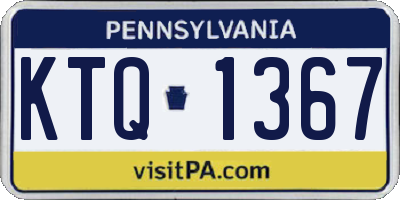 PA license plate KTQ1367