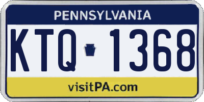 PA license plate KTQ1368