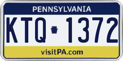 PA license plate KTQ1372