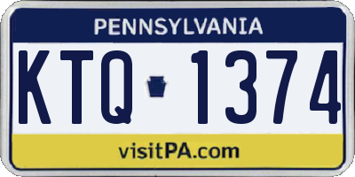 PA license plate KTQ1374