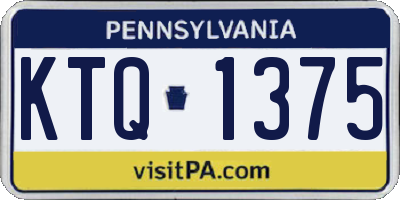 PA license plate KTQ1375