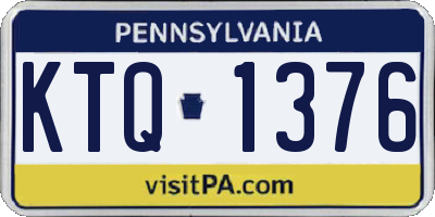 PA license plate KTQ1376