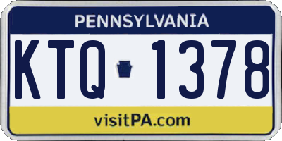 PA license plate KTQ1378
