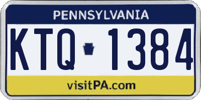 PA license plate KTQ1384