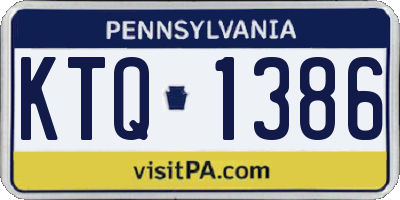 PA license plate KTQ1386