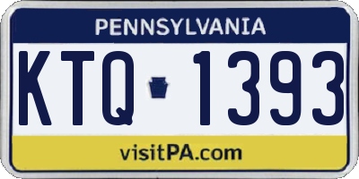 PA license plate KTQ1393