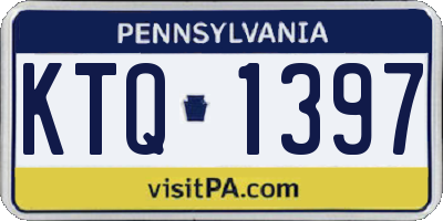 PA license plate KTQ1397